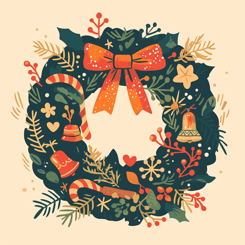 Christmas Wreath Tint original repeating artwork