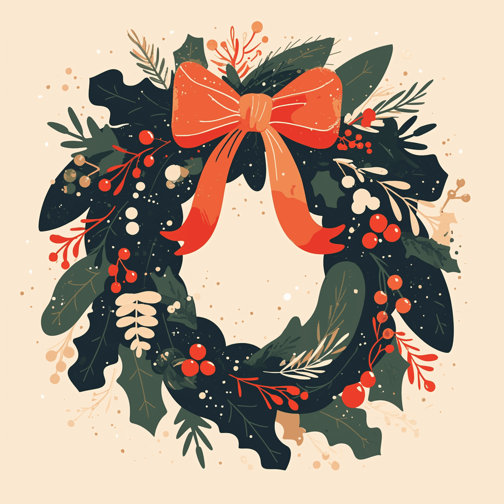Christmas Wreath 144 original repeating artwork