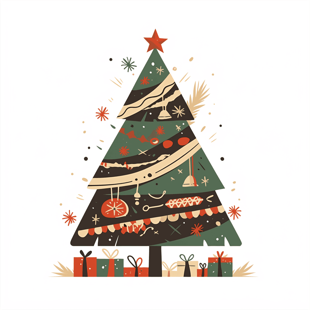 Christmas Tree 404 original repeating artwork