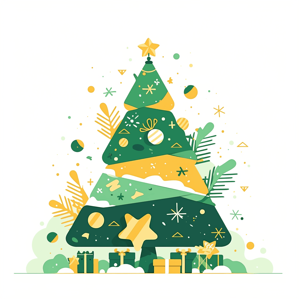 Christmas Tree 737 original repeating artwork