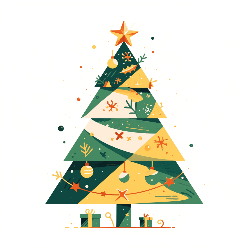 Christmas Tree Party original repeating artwork