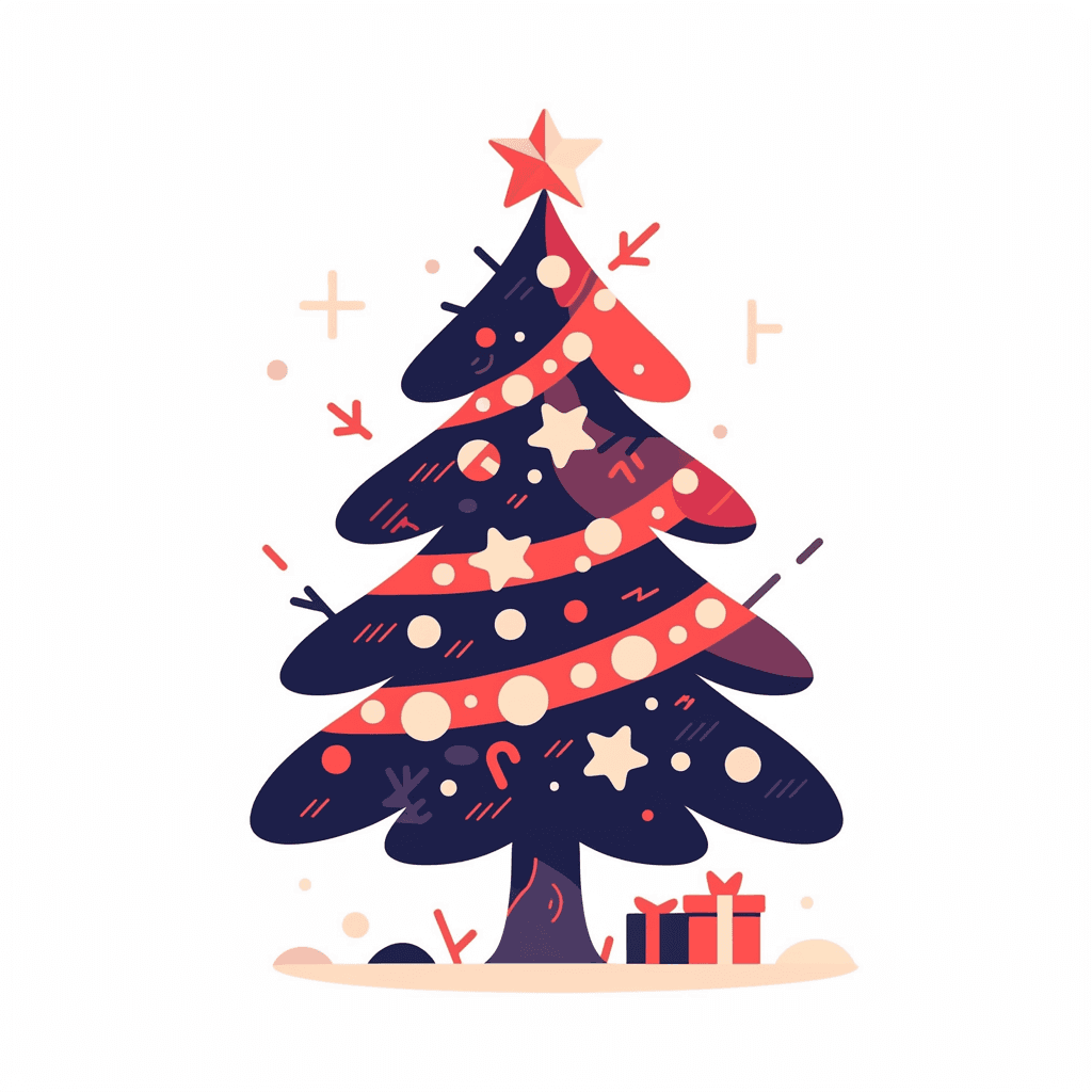 Christmas Tree Shine original repeating artwork