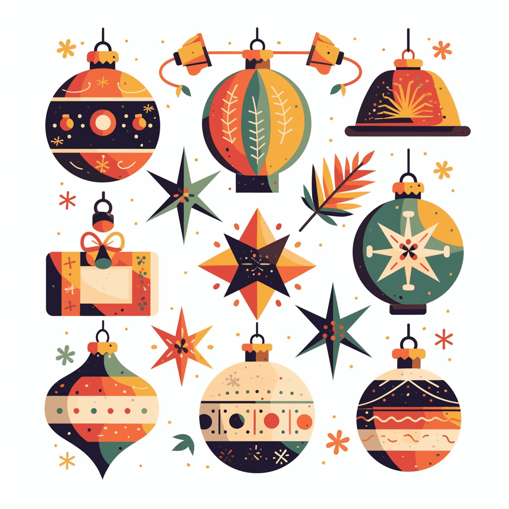 Christmas Ball Onyx original repeating artwork