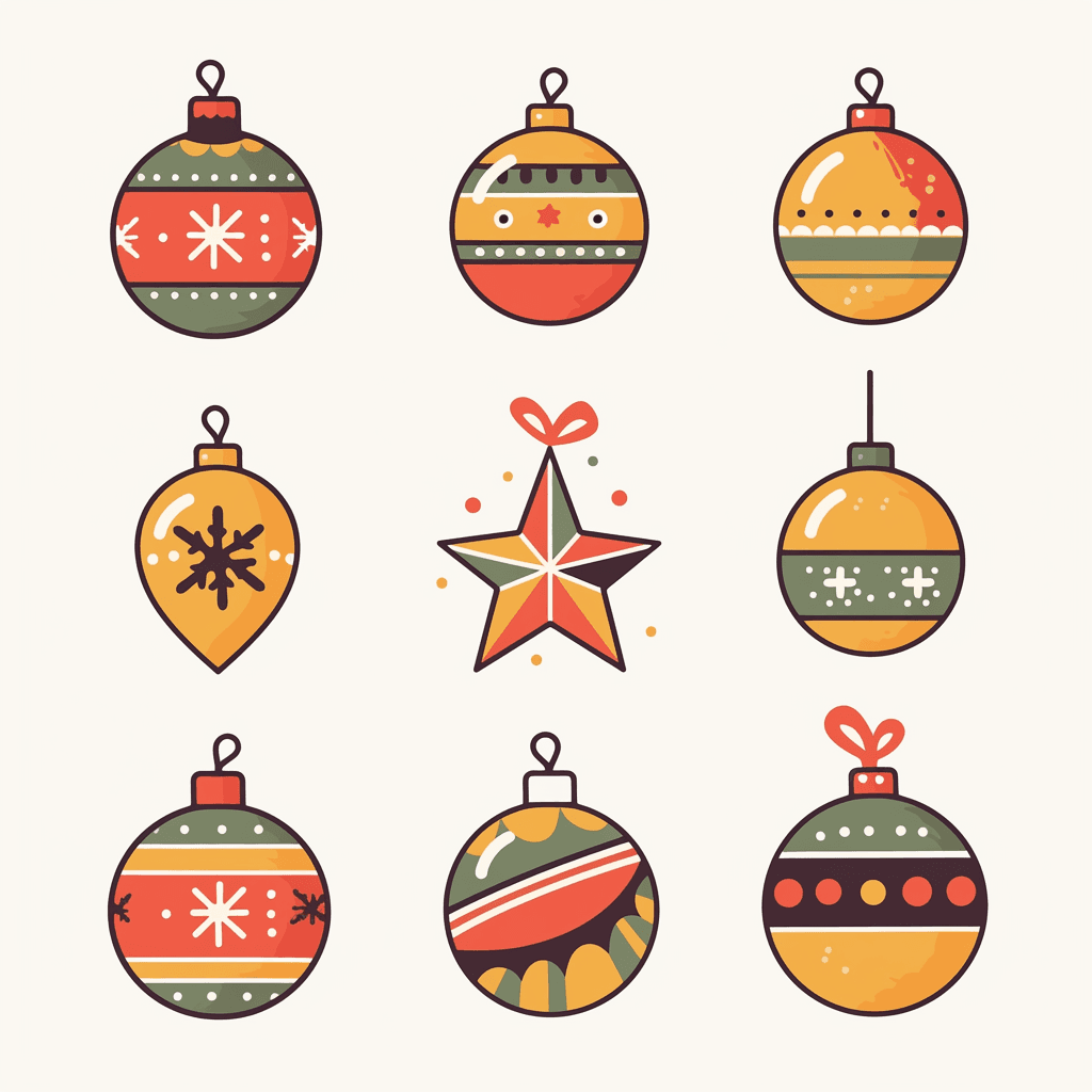 Christmas Ball Series original repeating artwork