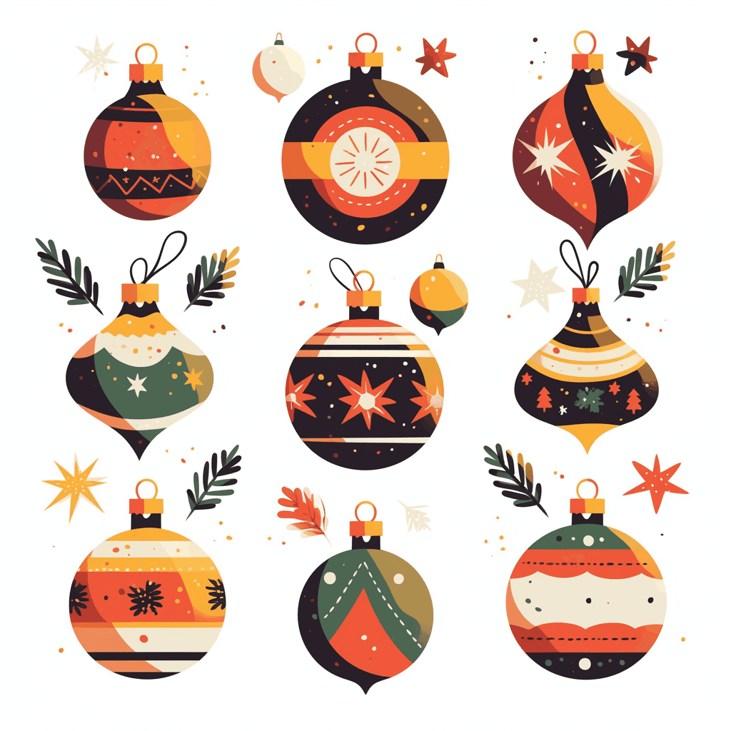 Christmas Ball Harbor original repeating artwork