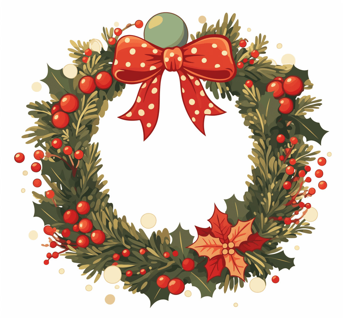 Christmas Wreath Dash original repeating artwork