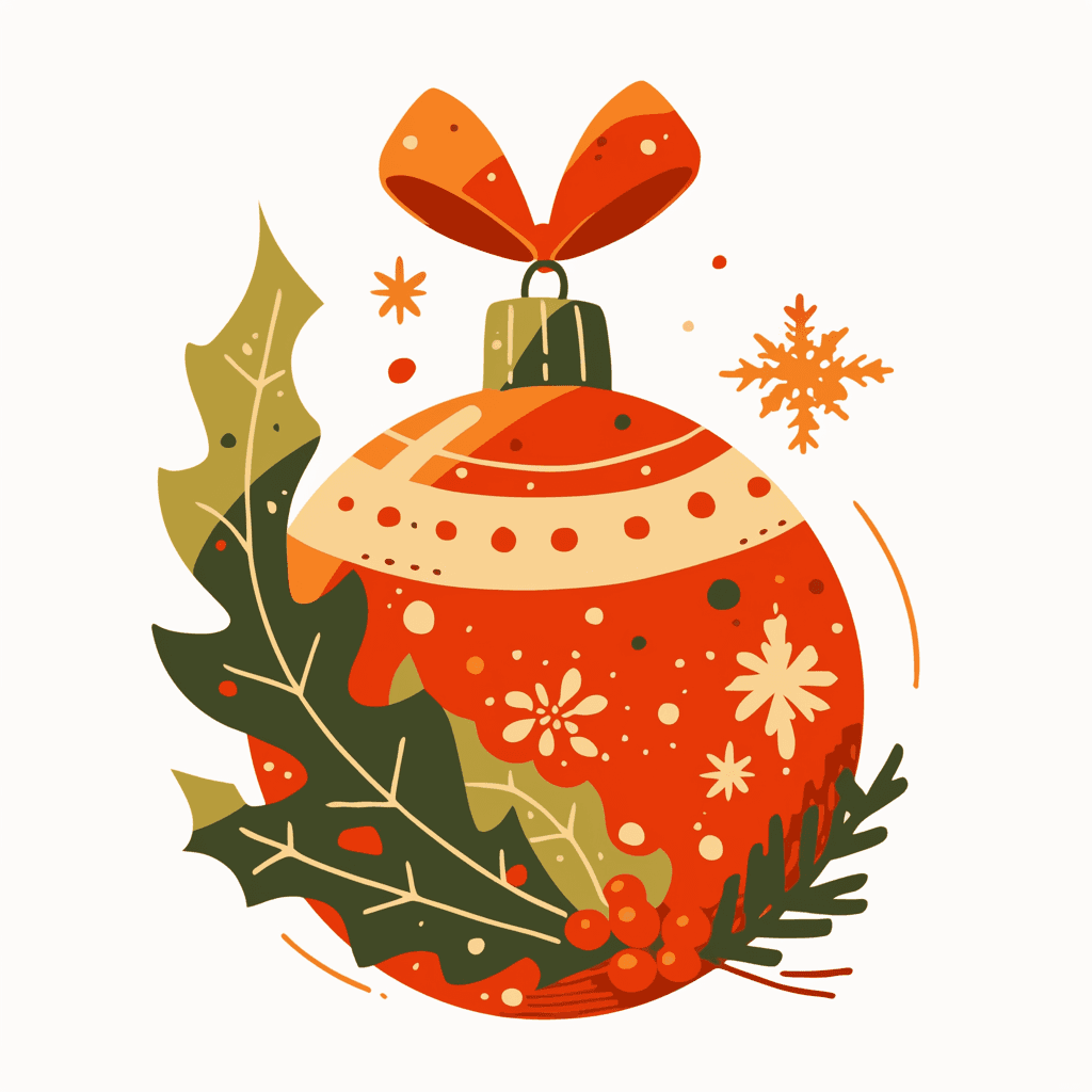 Christmas Ball Shine original repeating artwork