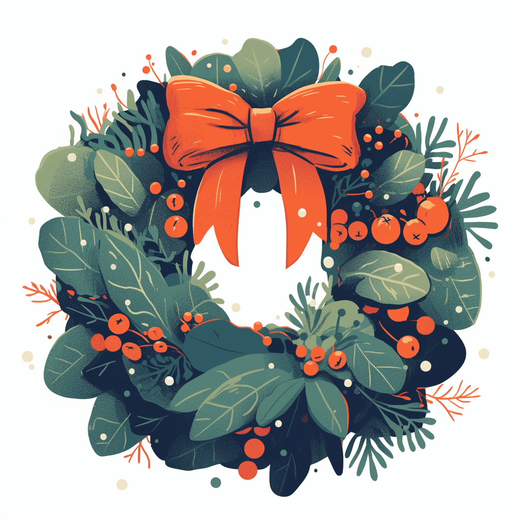 Christmas Wreath 001 original repeating artwork