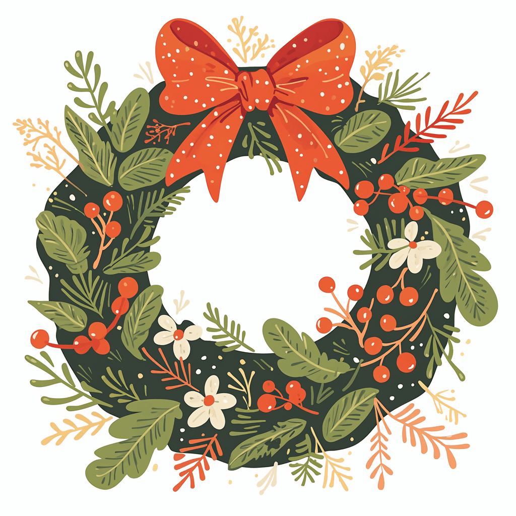 Christmas Wreath Hue original repeating artwork