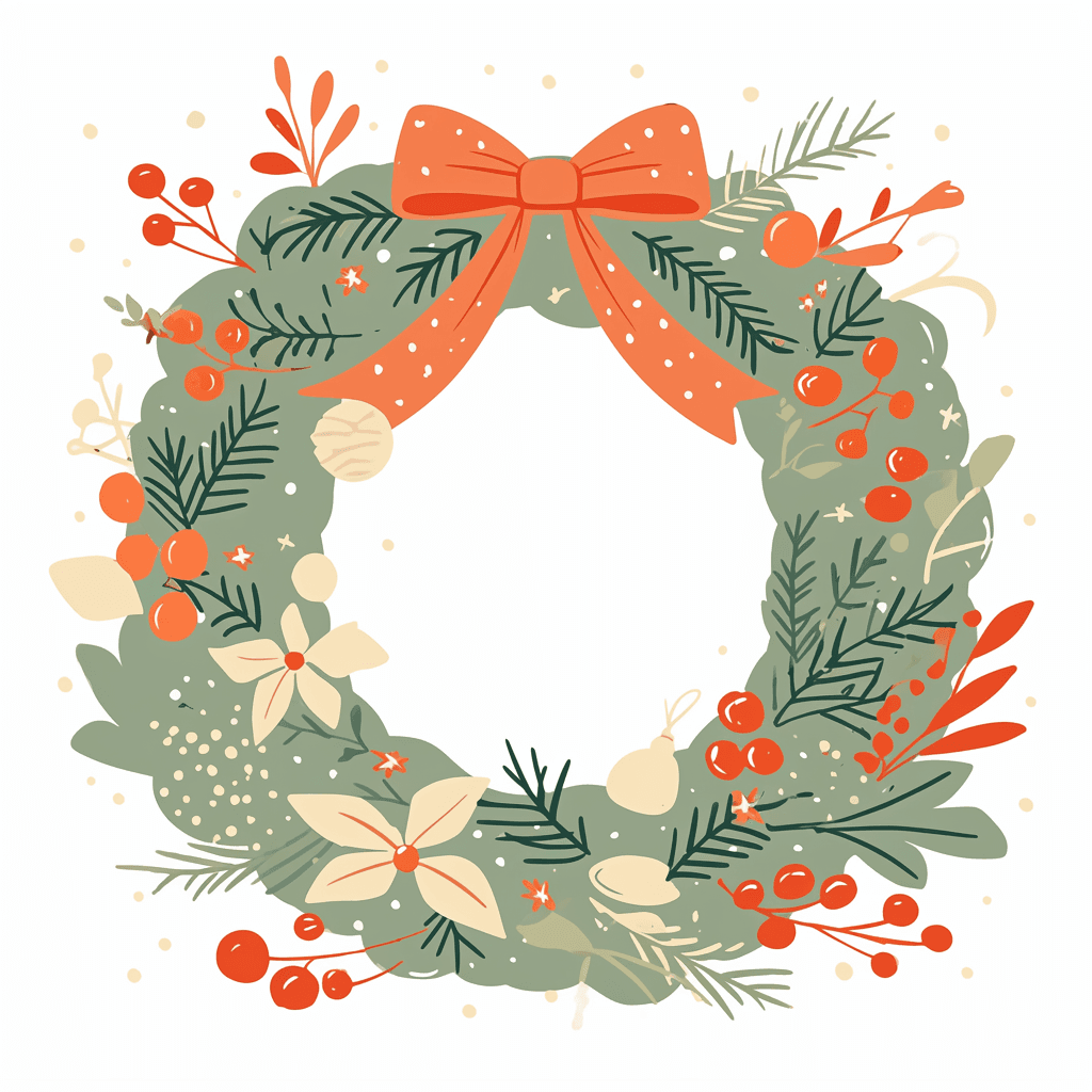 Christmas Wreath 231 original repeating artwork