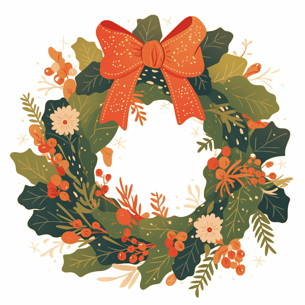 Christmas Wreath Tune original repeating artwork