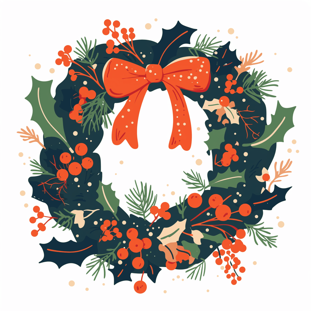 Christmas Wreath 202 original repeating artwork