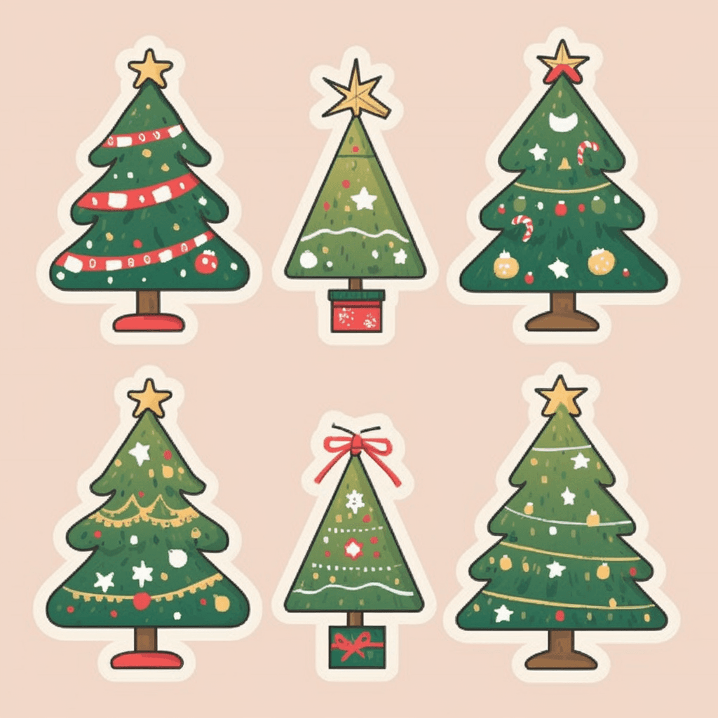 Christmas Tree Echo original repeating artwork