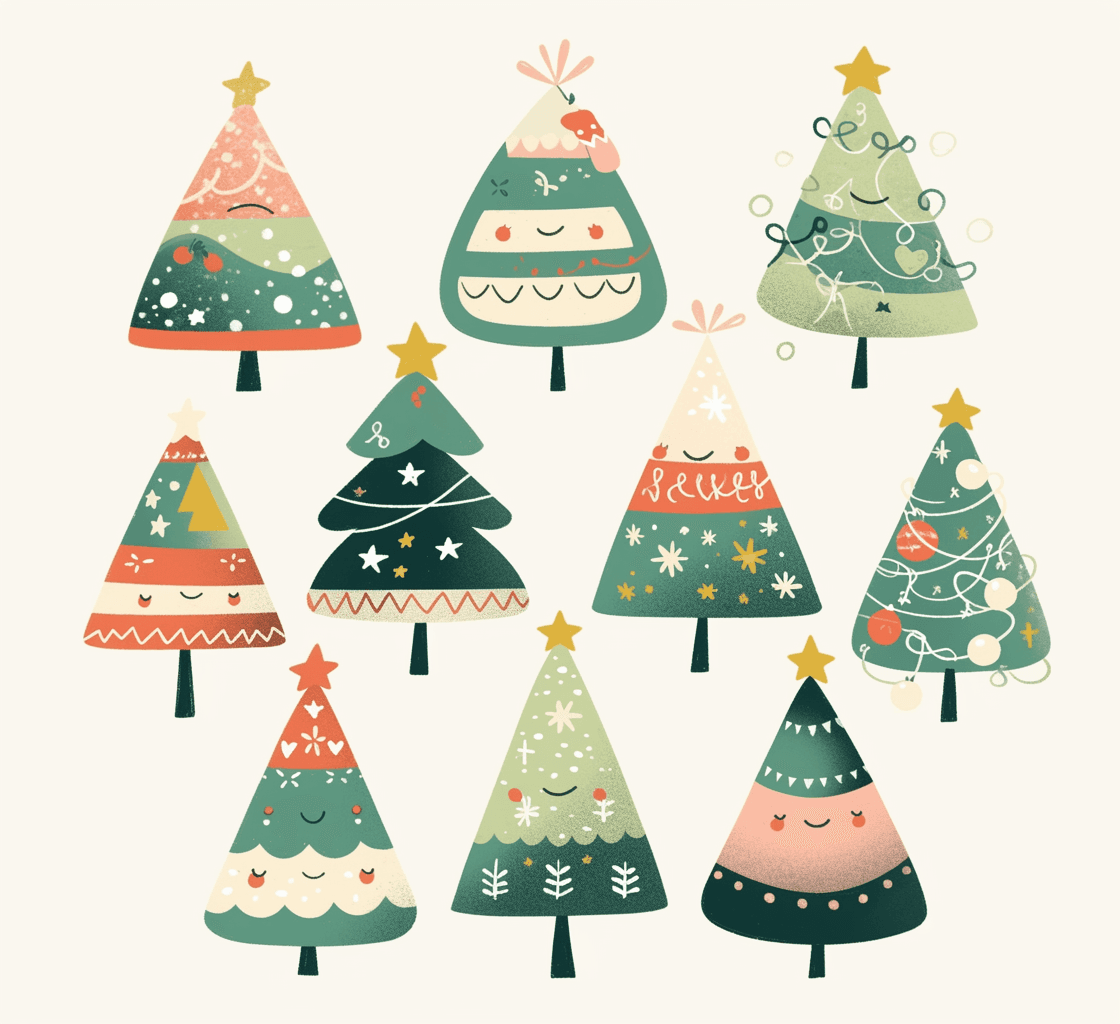 Christmas Tree Uptown original repeating artwork