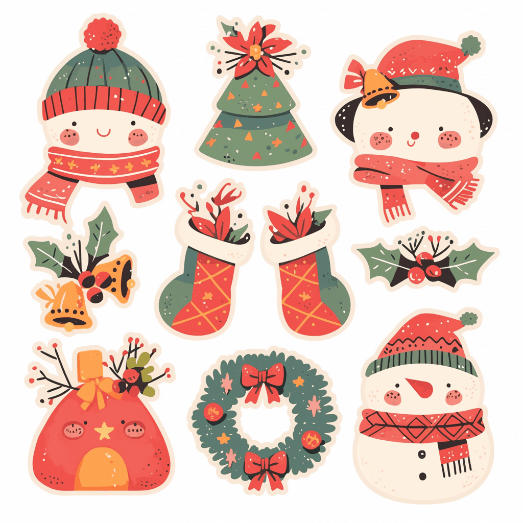 Christmas Flip original repeating artwork