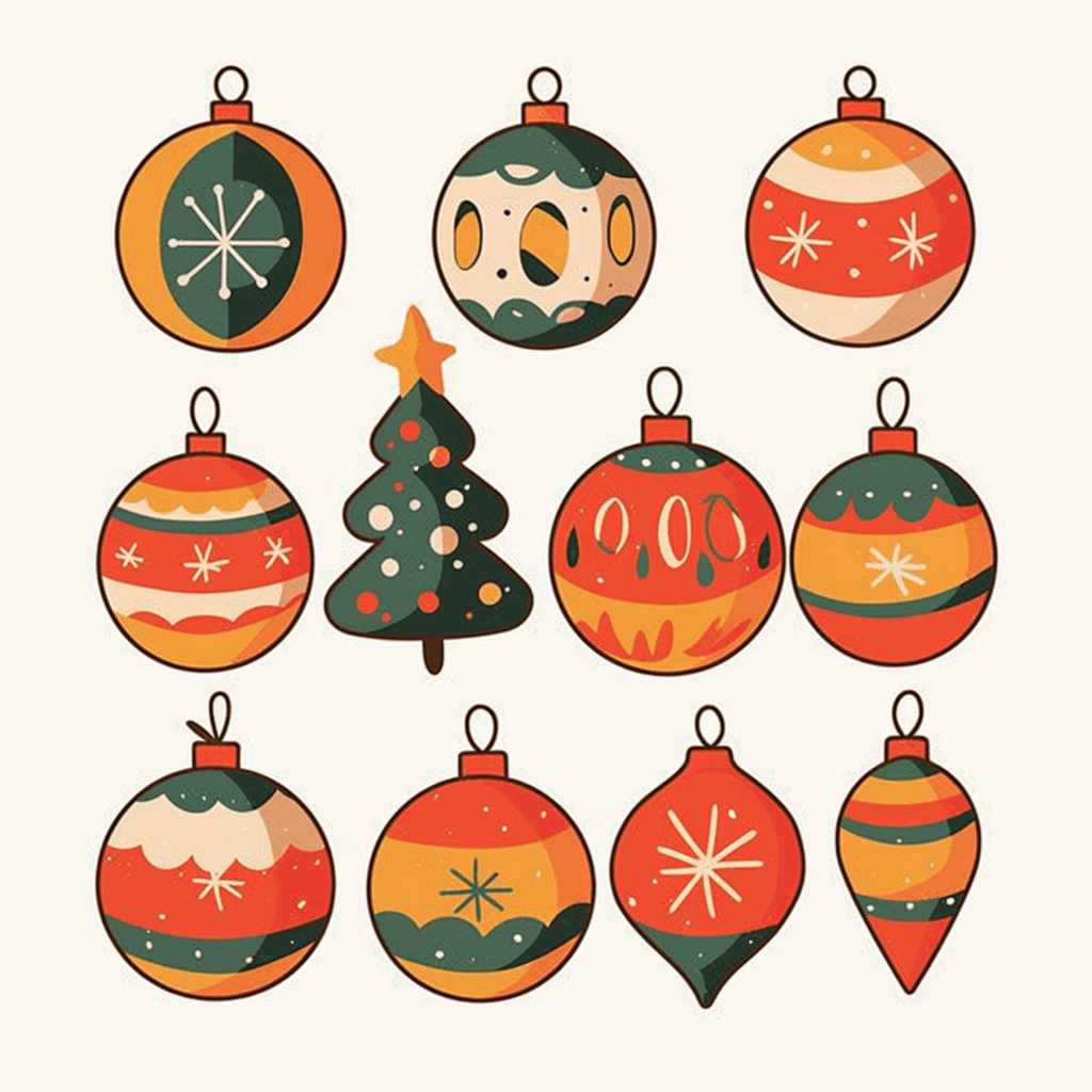 Christmas Ball Groove original repeating artwork