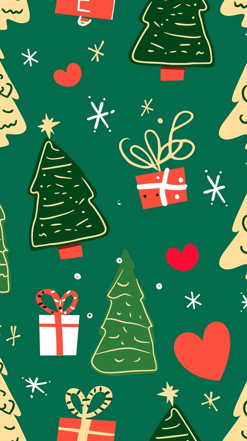 Christmas Tree 101 original repeating artwork