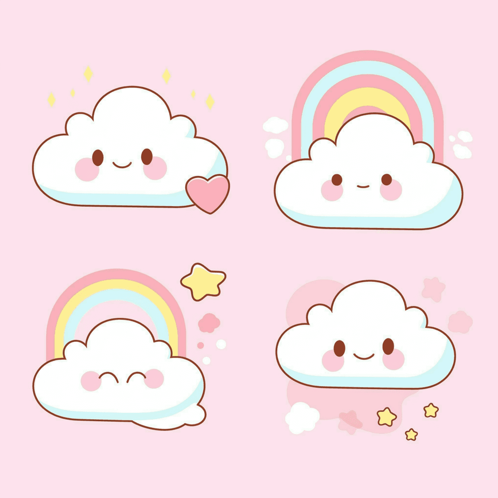 Cartoon Cloud 006 original repeating artwork