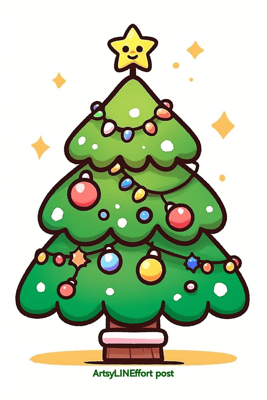 Christmas Tree 093 original repeating artwork