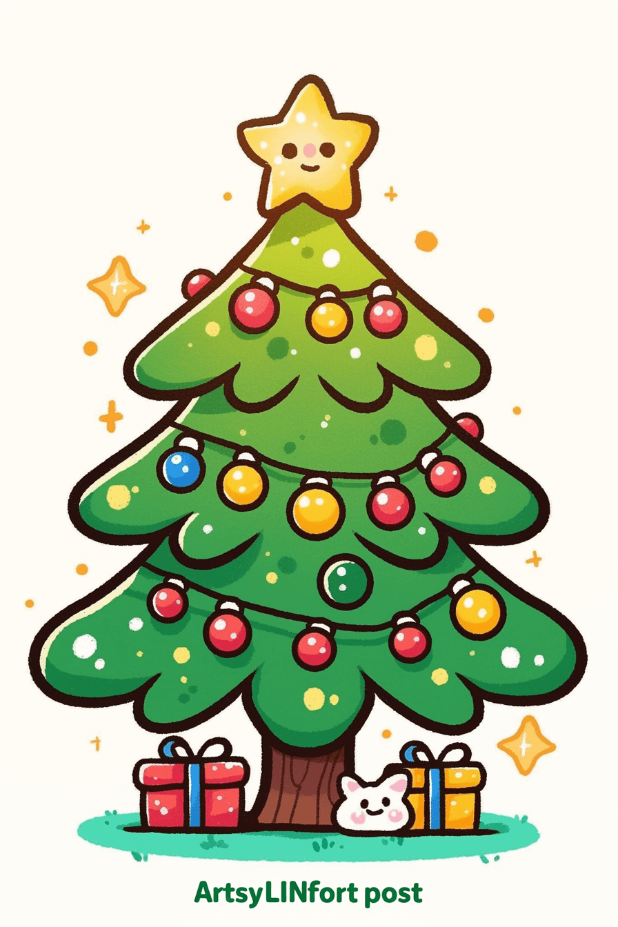 Christmas Christmas Tree 088 original repeating artwork
