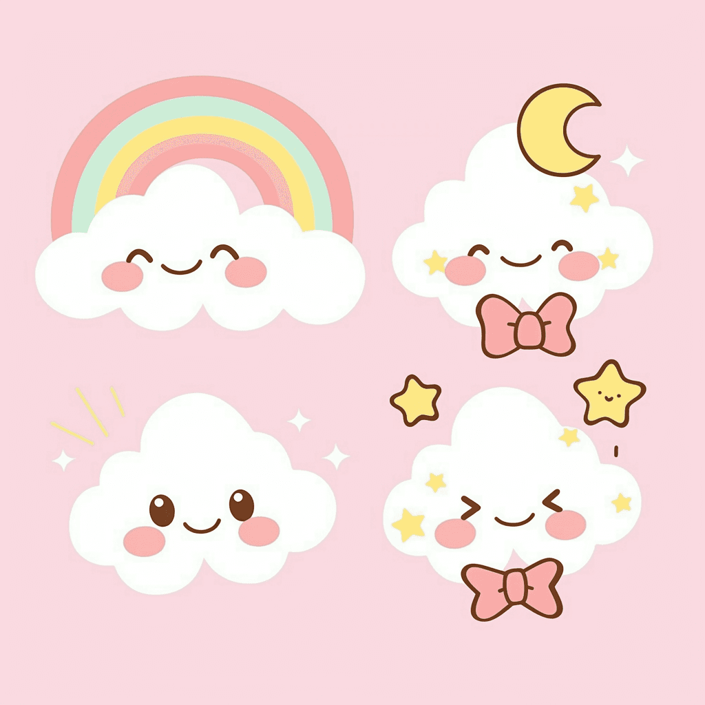 Cloud Track original repeating artwork