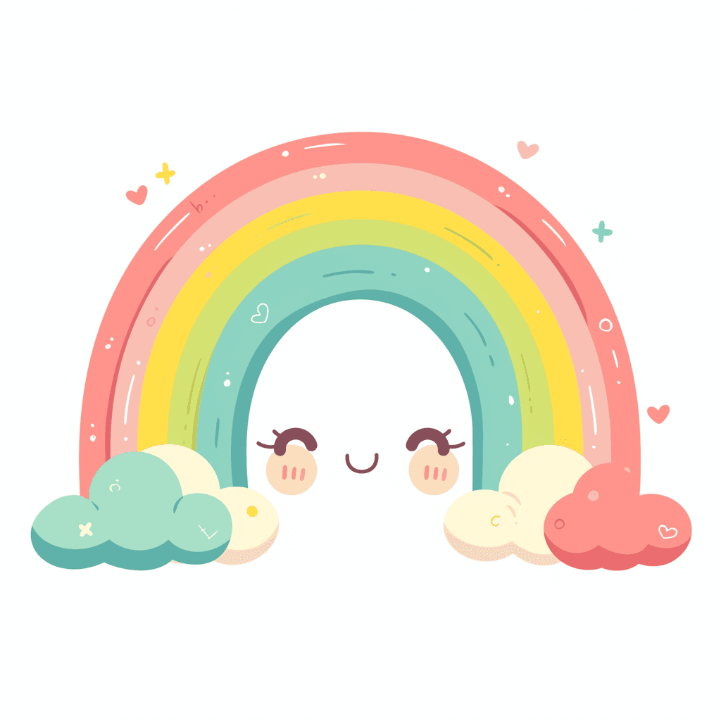 Cute Rainbow Beats original repeating artwork