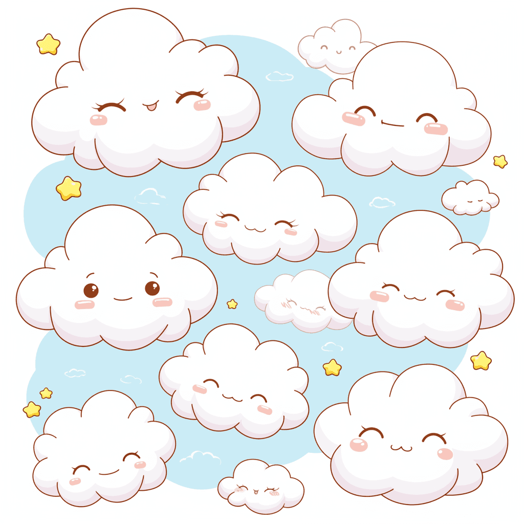 Cute Cloud Gang original repeating artwork