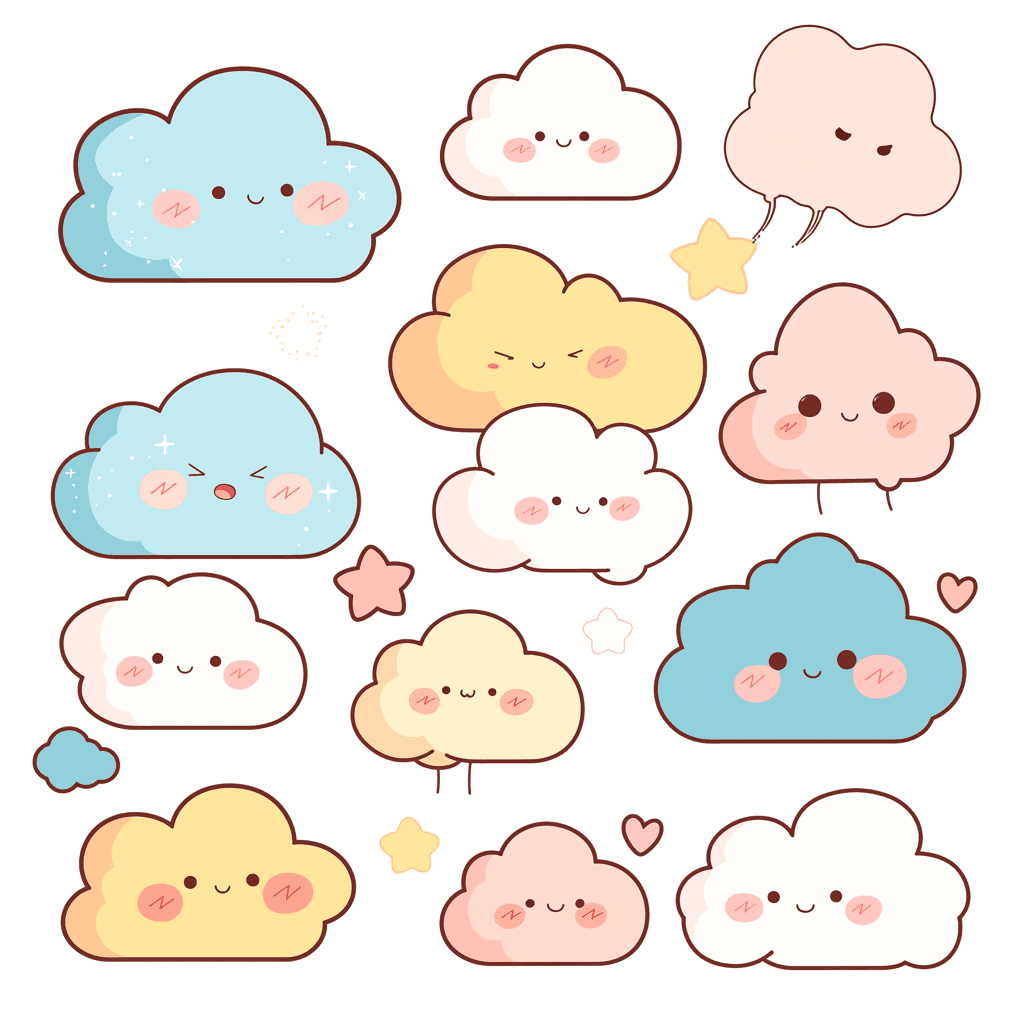 Cute Cloud Echo original repeating artwork