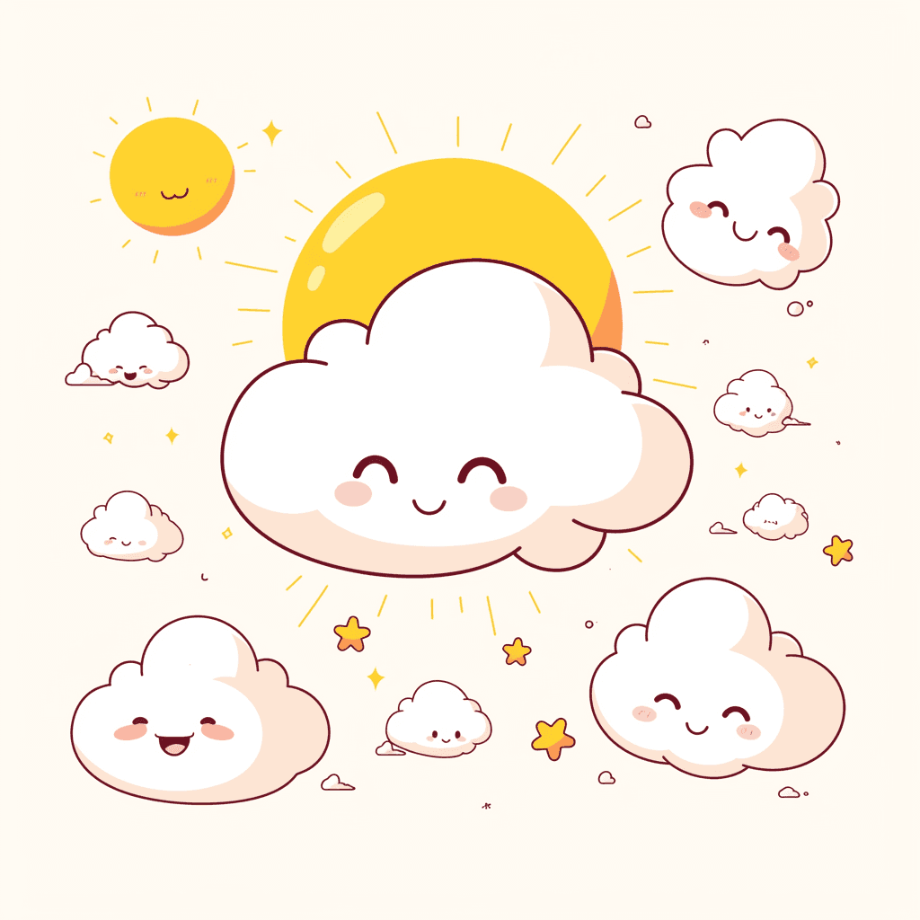 Cute Cloud 003 original repeating artwork