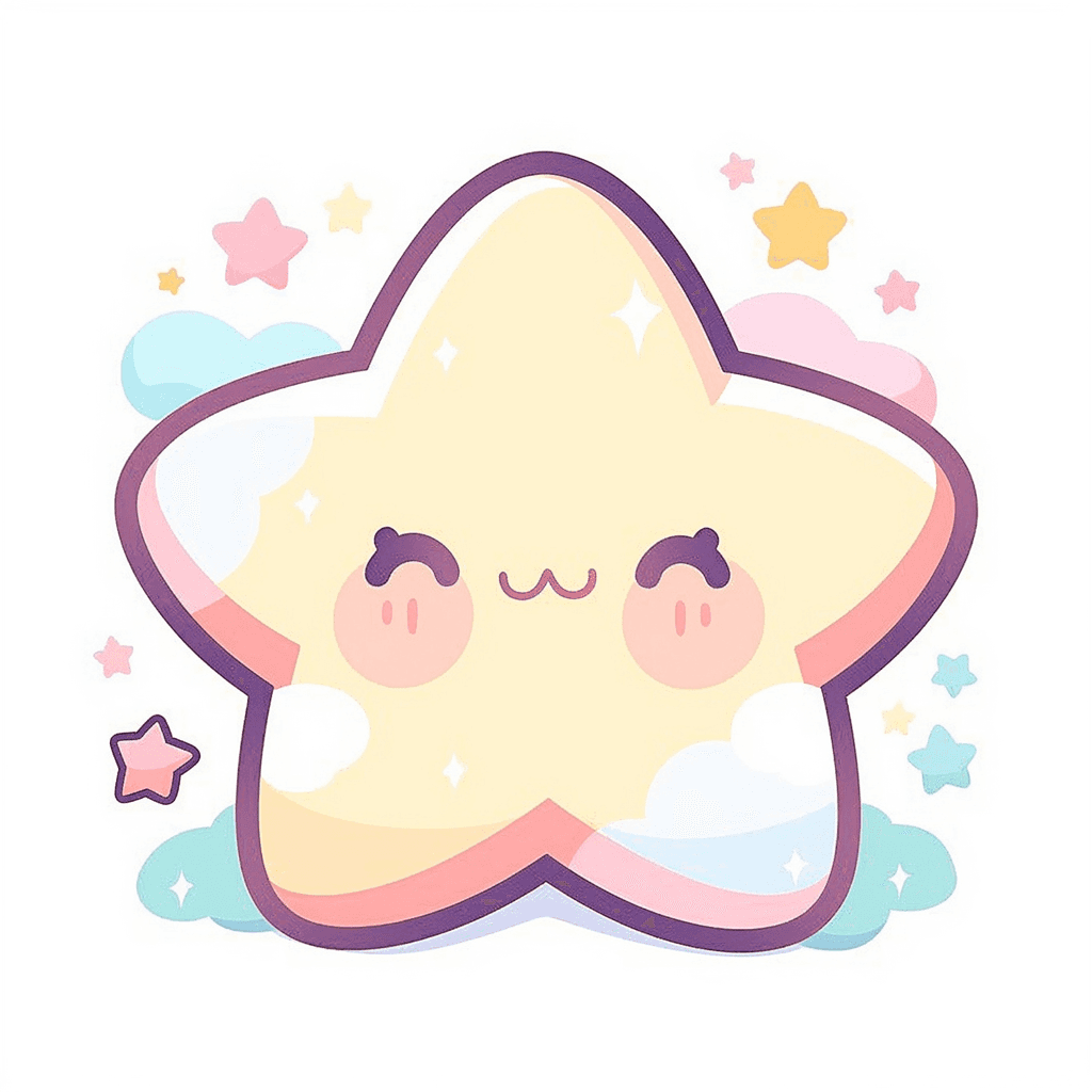Cute Star Pals original repeating artwork