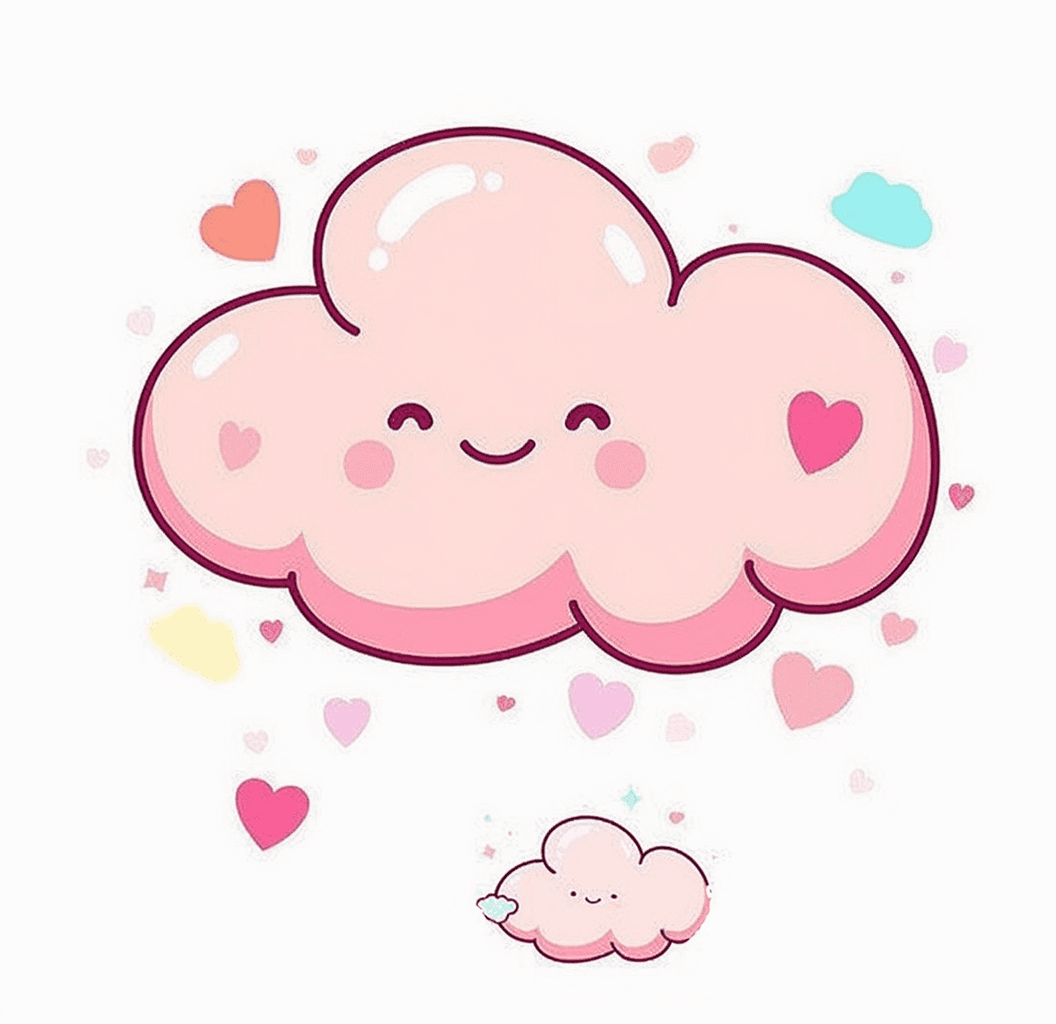 Cute Cloud Bop original repeating artwork