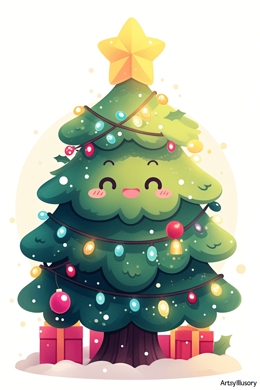 Christmas Tree 313 original repeating artwork