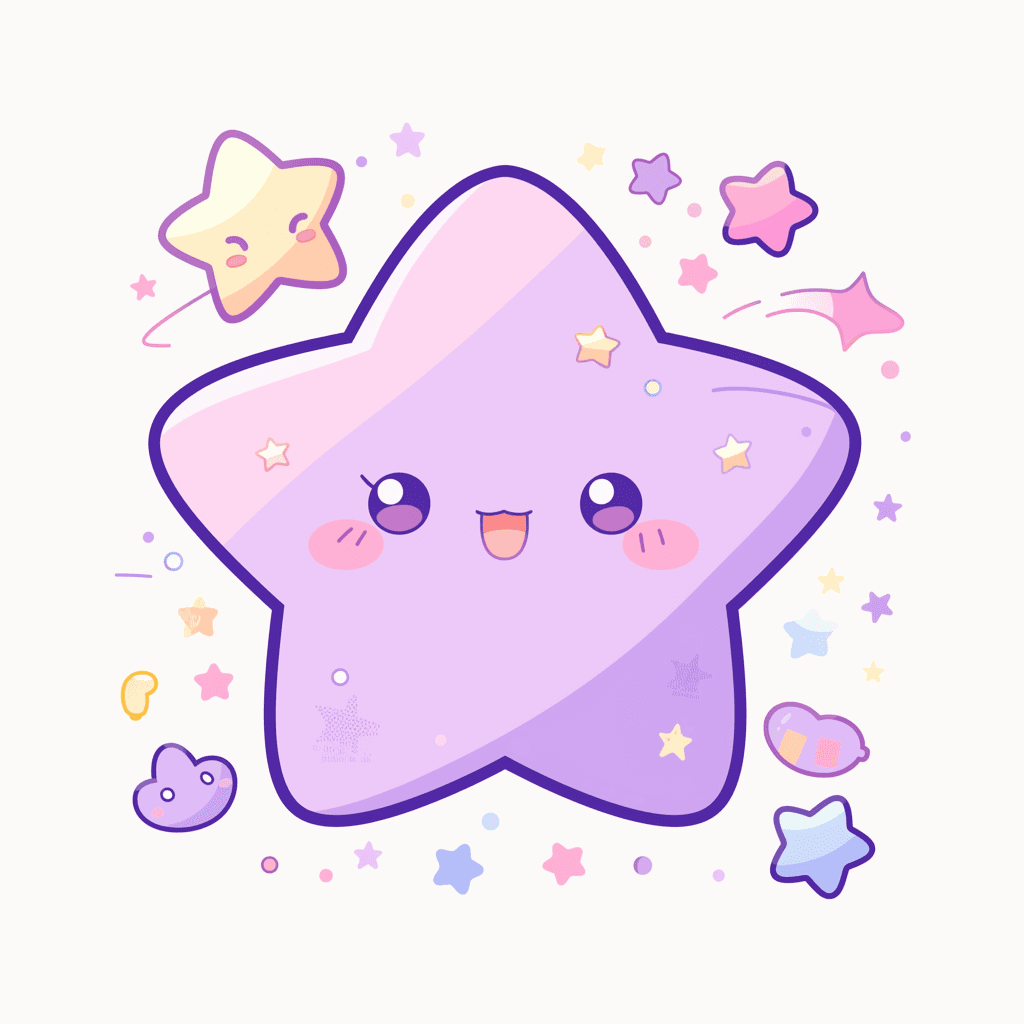 Cartoon Star Dusk original repeating artwork