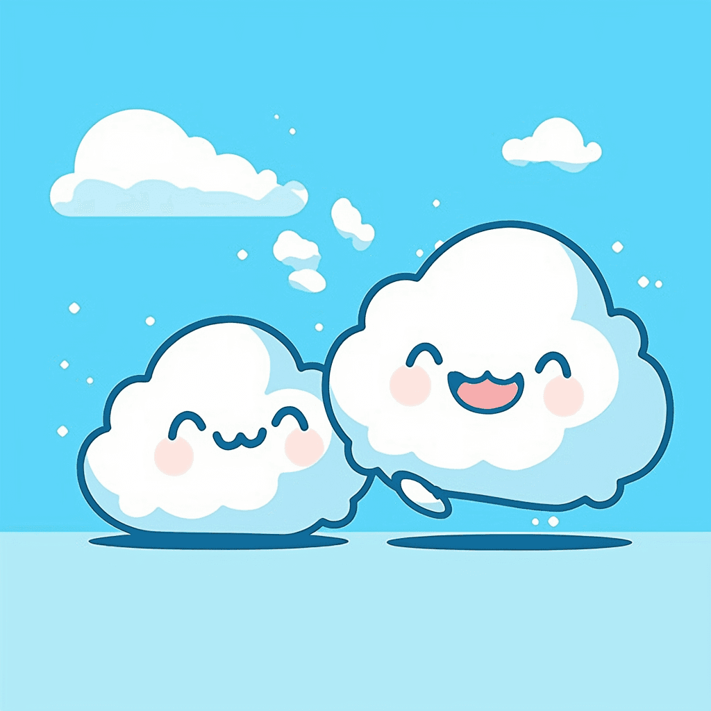 Cloud Print original repeating artwork