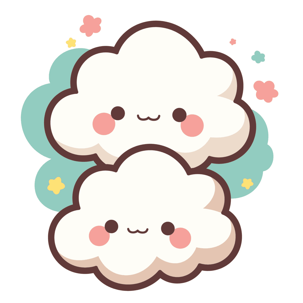 Cloud Mono original repeating artwork