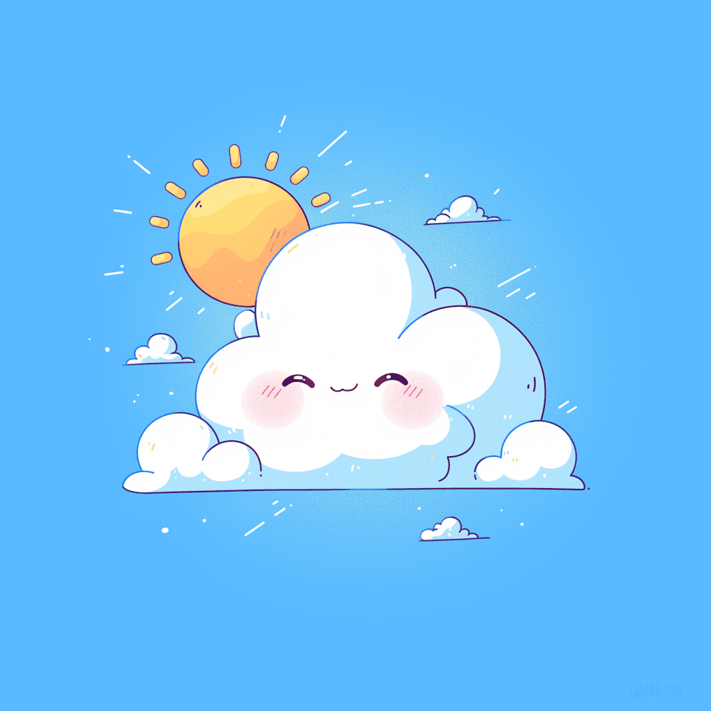 Cloud Autumn original repeating artwork