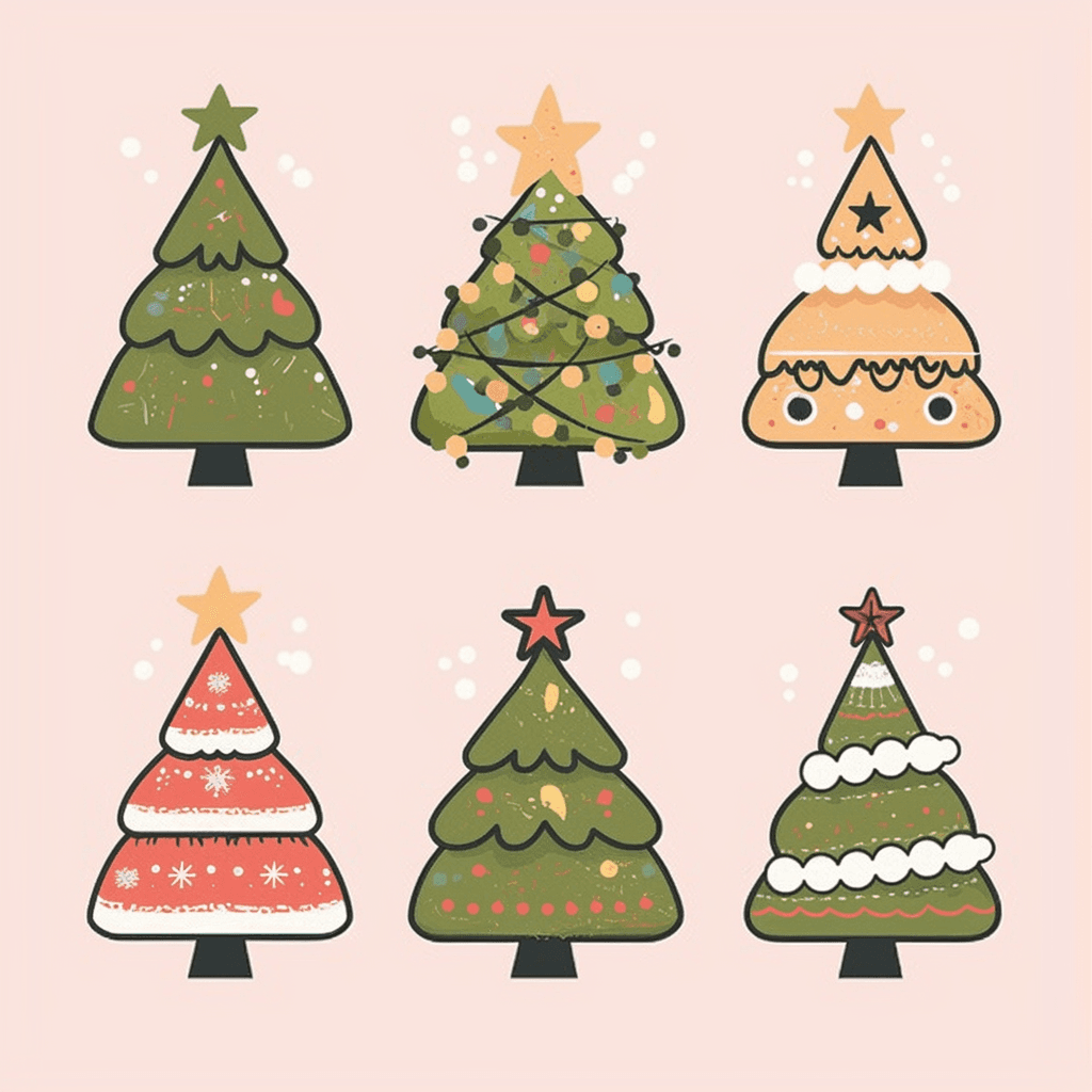 Christmas Tree 032 original repeating artwork