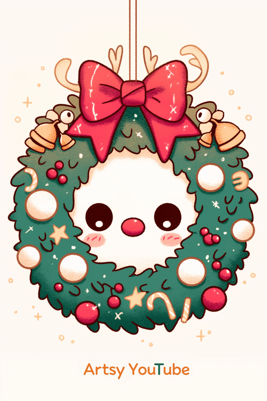 Christmas Wreath Mark original repeating artwork