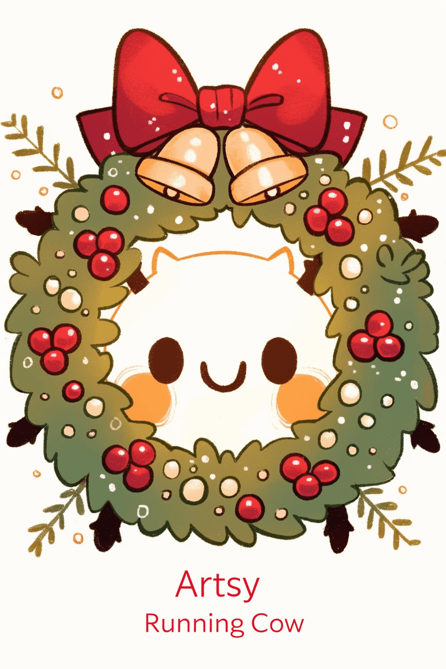 Christmas Wreath 009 original repeating artwork