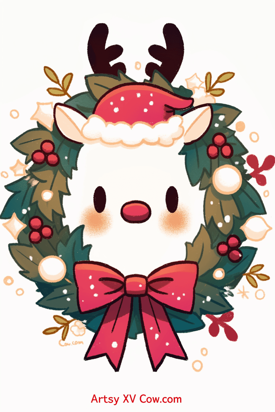 Christmas Wreath 285 original repeating artwork