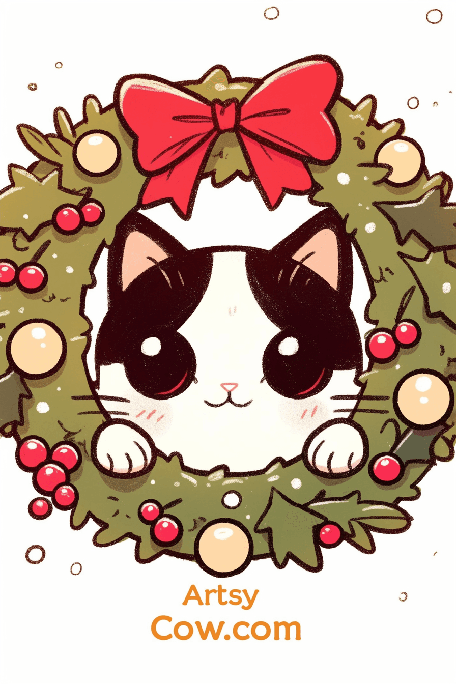 Christmas Wreath 008 original repeating artwork
