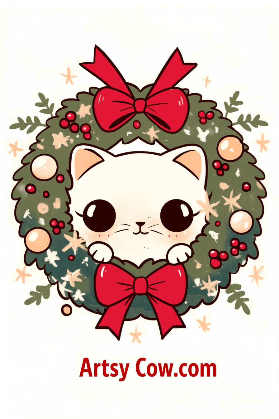 Christmas Wreath 301 original repeating artwork