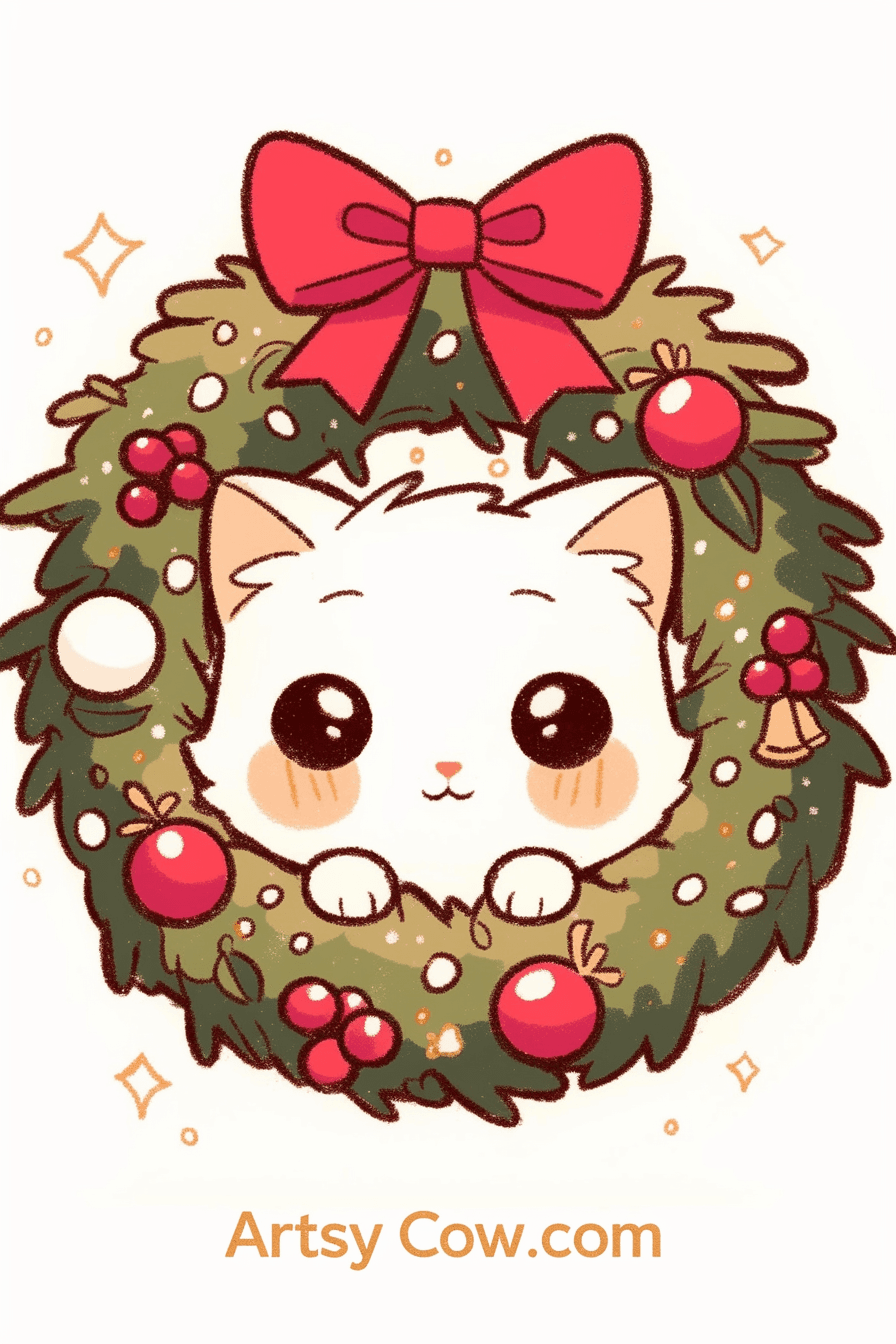 Christmas Wreath 067 original repeating artwork