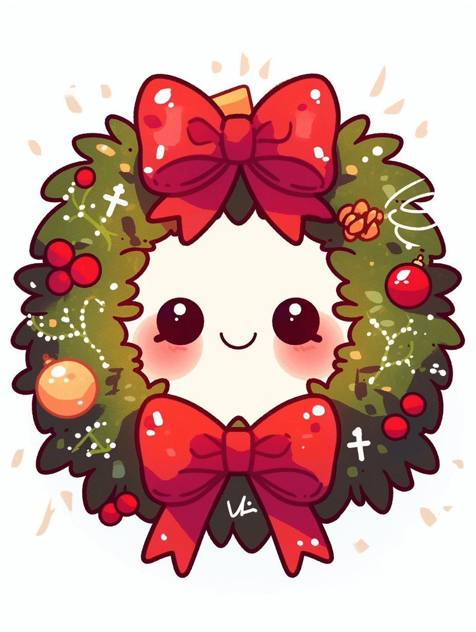 Christmas Wreath 295 original repeating artwork
