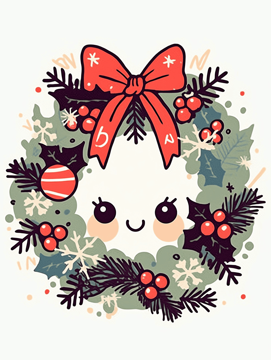 Christmas Wreath 154 original repeating artwork