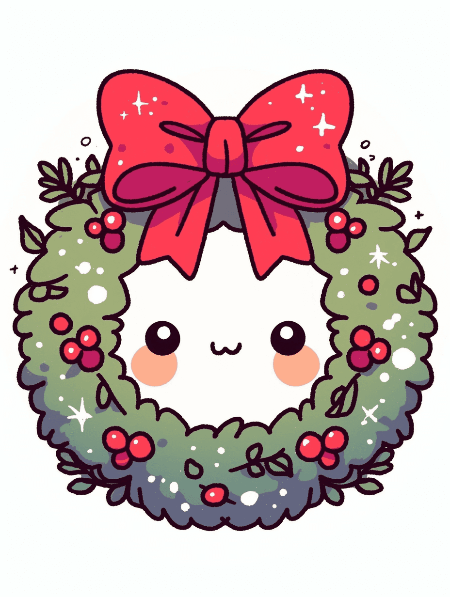 Christmas Wreath 104 original repeating artwork