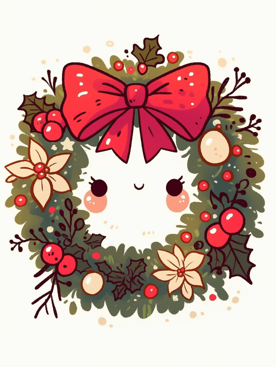 Christmas Wreath 167 original repeating artwork