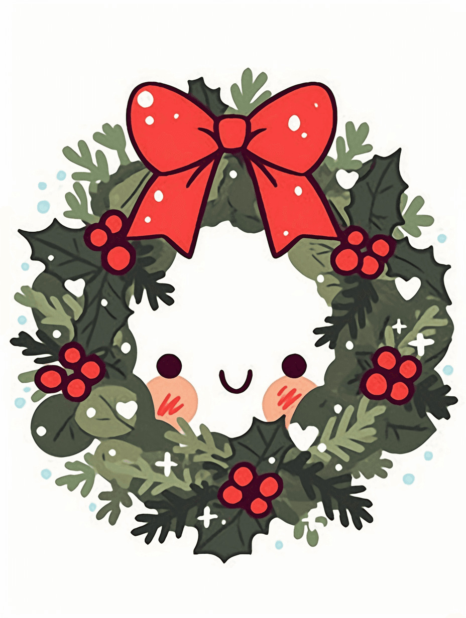 Christmas Wreath 015 original repeating artwork