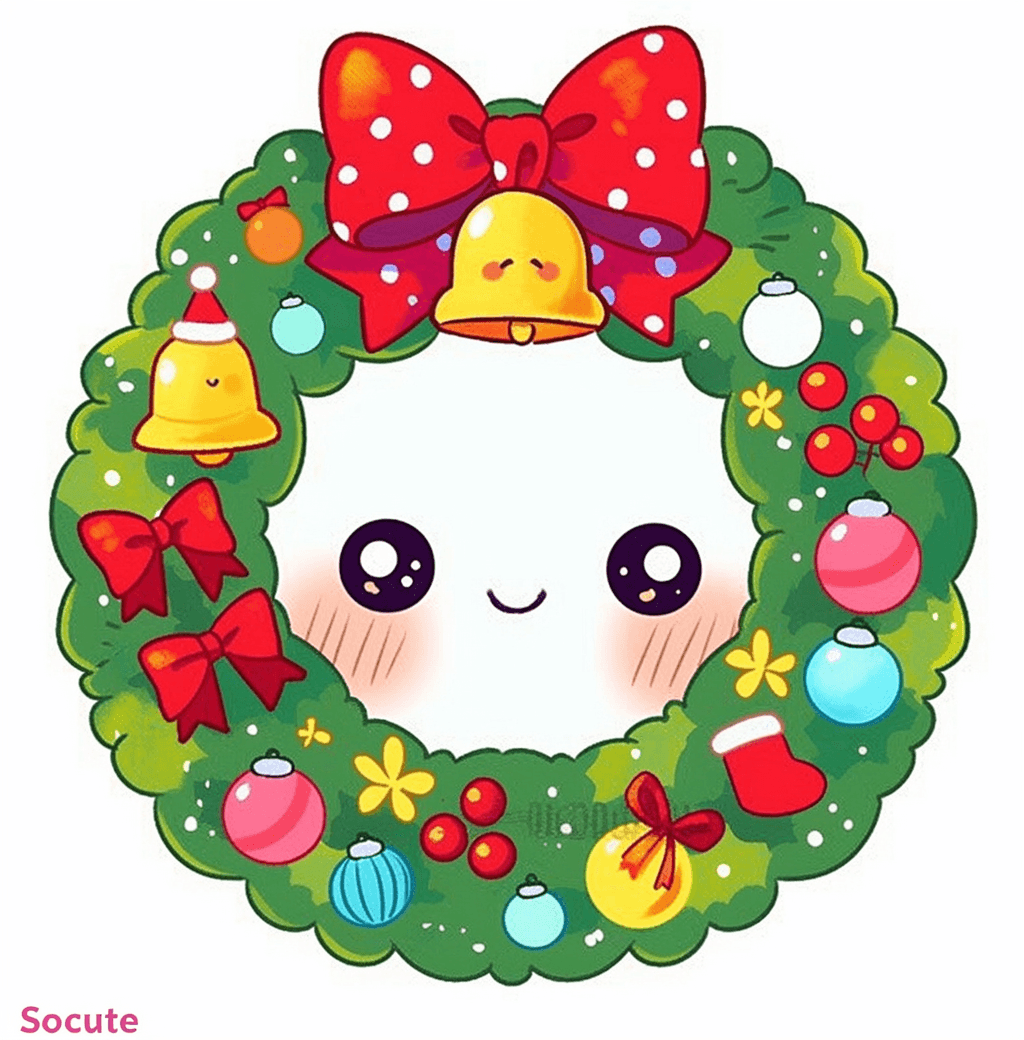 Christmas Wreath 297 original repeating artwork