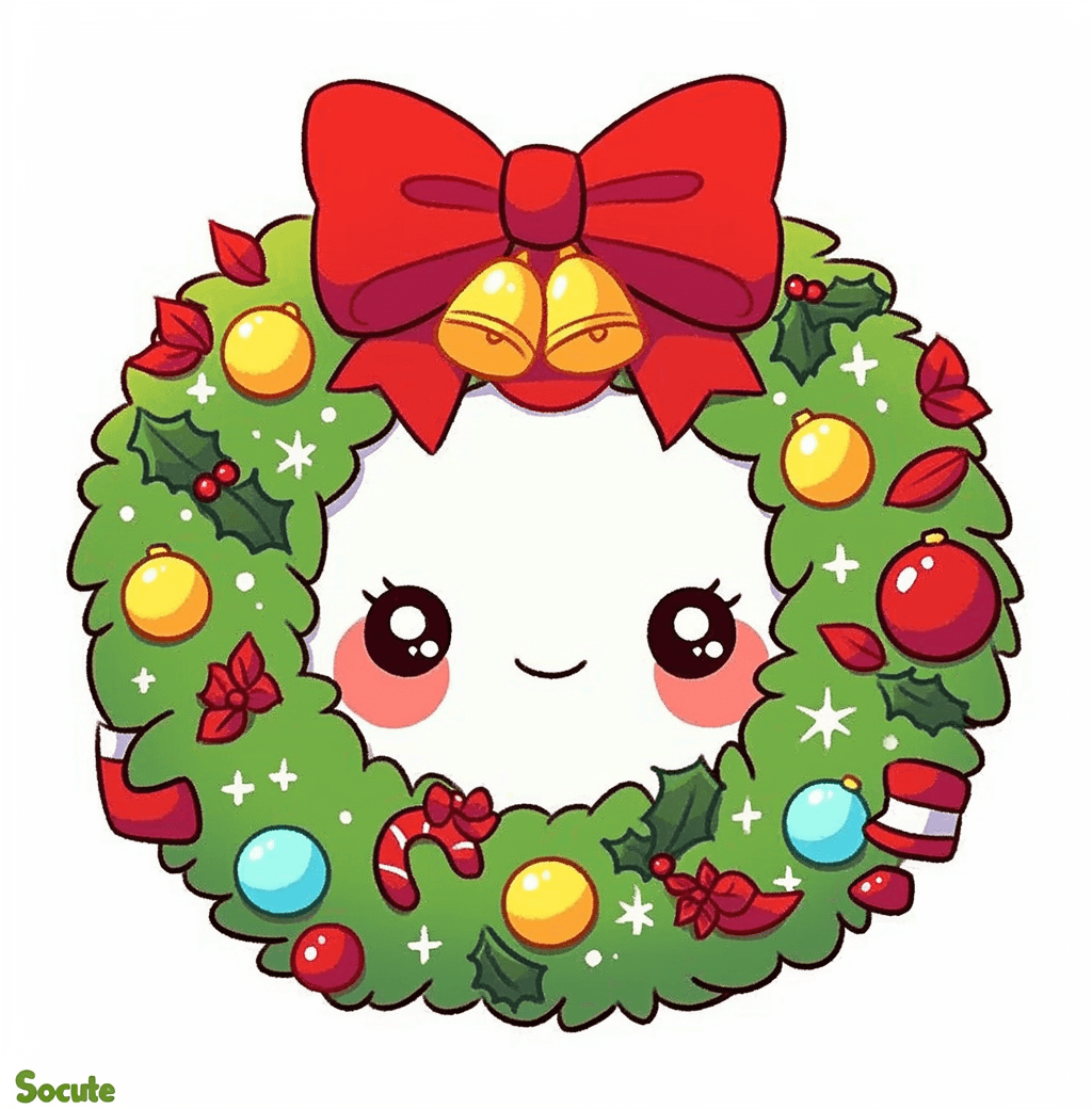 Christmas Wreath 085 original repeating artwork